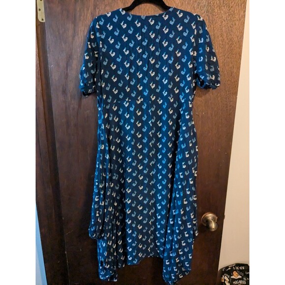 Fusion Medium Dress Button Up With Birds - Picture 6 of 7